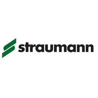 Logo de Straumann, líder en soluciones de implantes dentales y restauraciones, representando calidad y confianza en tratamientos dentales.