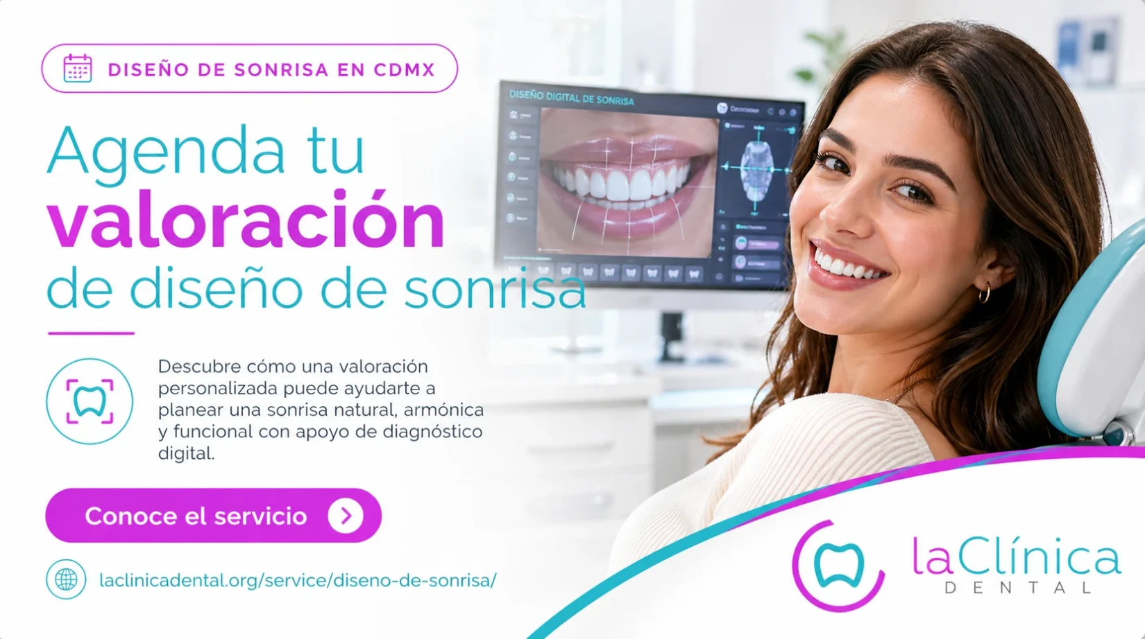 Descubre c&oacute;mo una valoraci&oacute;n personalizada con diagn&oacute;stico digital puede ayudarte a planear una sonrisa natural, arm&oacute;nica y funcional antes de iniciar carillas, resinas, blanqueamiento u otros tratamientos est&eacute;ticos.